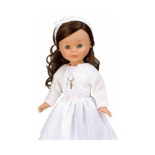 Muñeca de comunión morena, 42 cm. NANCY.