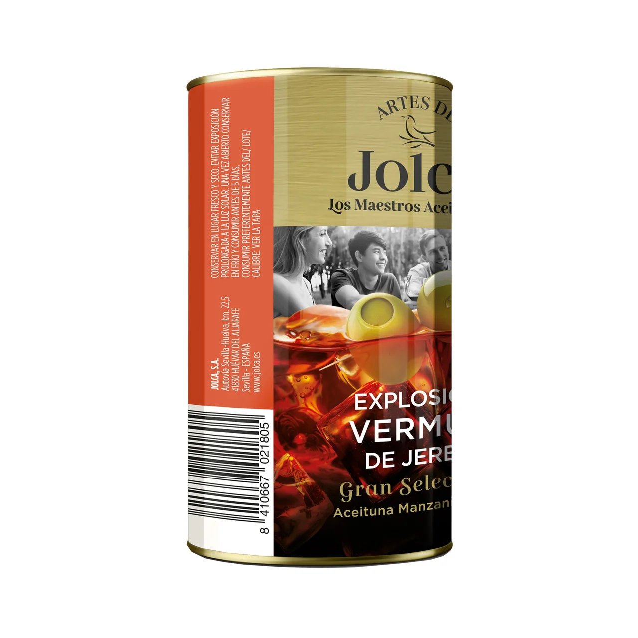 JOLCA Aceituna rellena de vermut D.O Jerez,150 g.