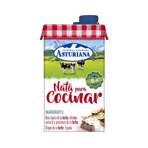 Nata líquida (18% materia grasa) para cocinar CENTRAL LECHERA ASTURIANA 500 ml.