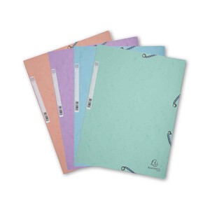 Imagen de Carpeta Con Gomas y 3 Solapas Tamaño A4. 4 Colores.Pastel Surtidos EXACOMPTA