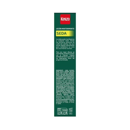 KERZO Seda Loción anti-caída, eficaz contra caida leve 175 ml.