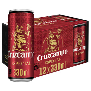 Imagen de CRUZCAMPO Cerveza de lata especial pack de 12 latas de 33 cl.