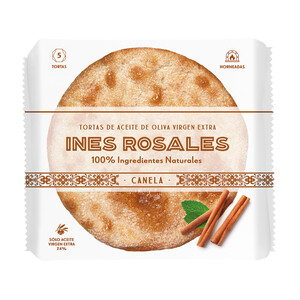 Imagen de INÉS ROSALES Tortas de aceite de oliva virgen extra de canela  5 uds 150 g. 