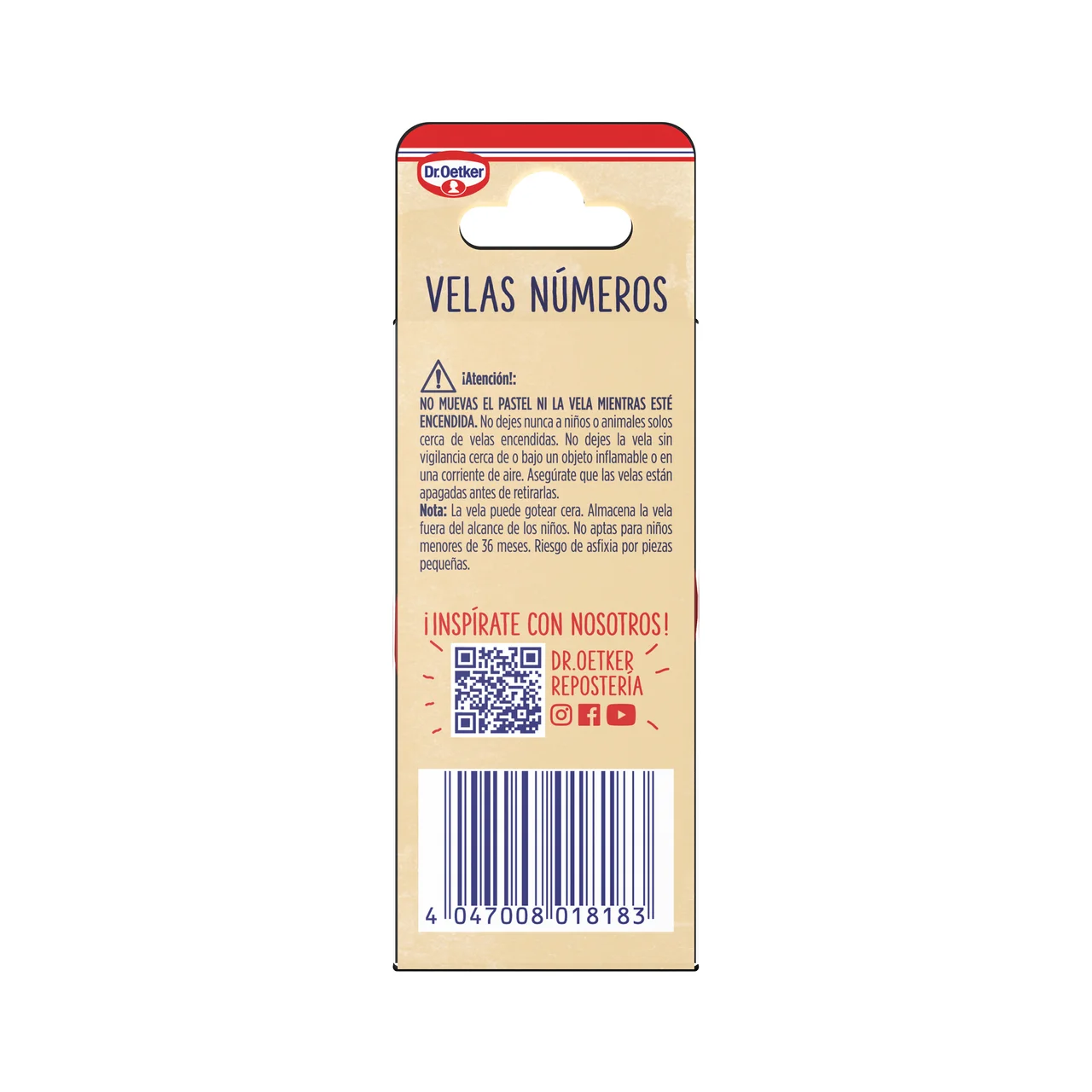 DR. OETKER Vela número seis, 1 uds.