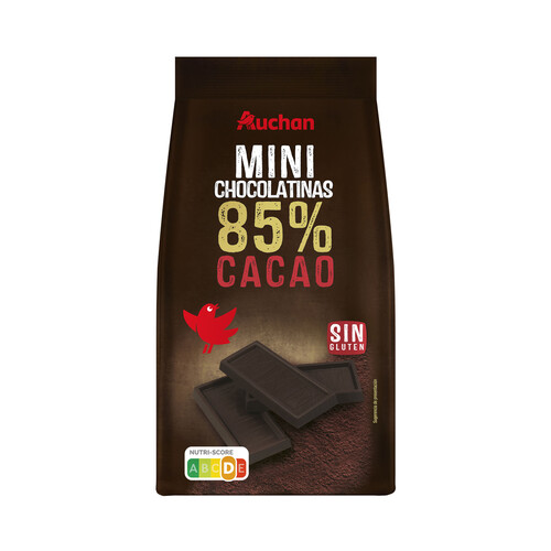 Mini chocolatinas de chocolate negro 85% PRODUCTO ALCAMPO 200 g.