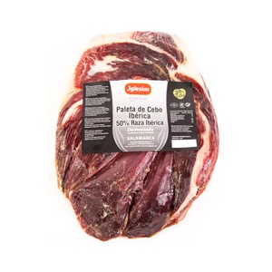Centro deshuesado de paleta de cebo ibérica (50% raza ibérica). - Loncha normal 2 a 3 mm