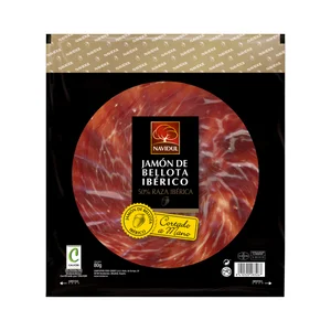 NAVIDUL Jamón de bellota ibérico (50% raza ibérica), cortado a mano NAVIDUL 80 g.