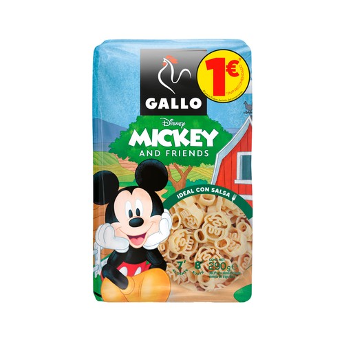 GALLO Disney Pasta infantil con forma de Mickey 290 g.