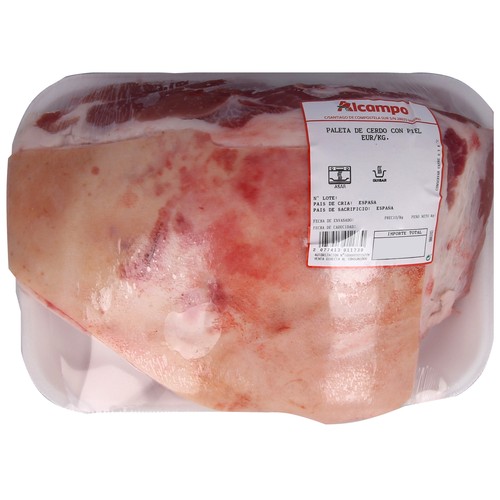 Abanico de paleta con piel