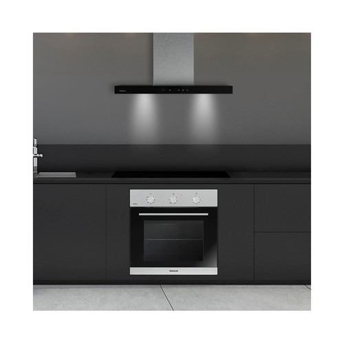 Campana decorativa TAURUS T60IXAL INOX, capacidad extracción: 650 m3/h, velocidades: 3, motores: 1, H: 99,8cm, A: 50cm, F: 59,5cm.