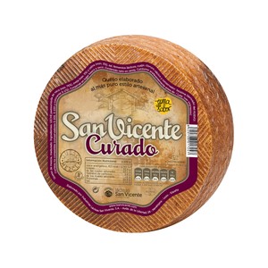 Queso mezcla curado, cuña.