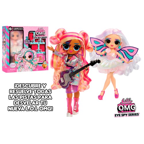 Muñeca L.O.L. Surprise Omg Eye Spy Fairy, Hada 15 sorpresas +3 Años MGA