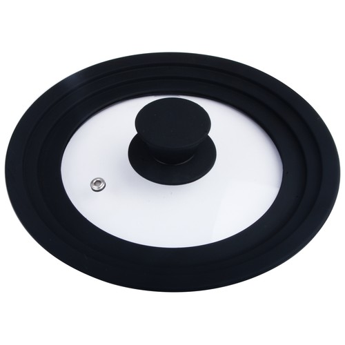 Tapa de cristal con borde de silicona para sartenes de 16 a 20 cm. ACTUEL.
