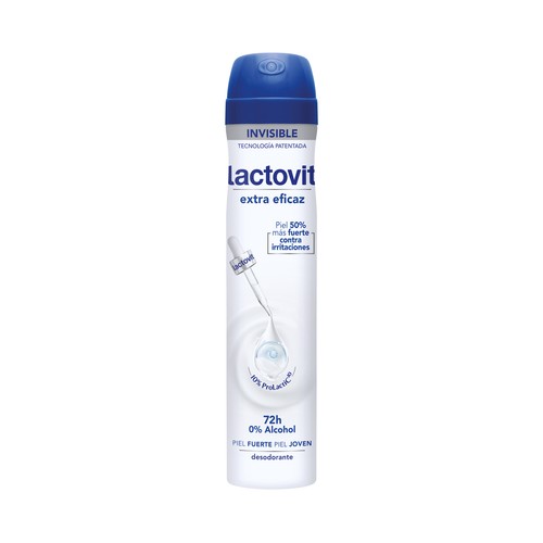 LACTOVIT Invisible Desodorante en spray para mujer sin acohol 200 ml.
