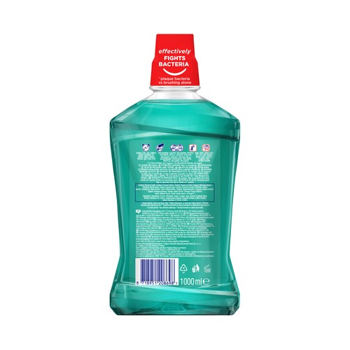 COLGATE Plax Enjuague bucal de uso dario, sin alcohol y con sabor a menta suave 1 l.
