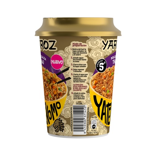 YATEKOMO Arroz precocido thai Gallina Blanca 83g