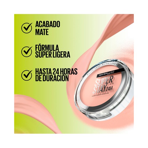MAYBELLINE  Super stay híbrido tono 30 Base de maquillaje en polvo de alta cobertura, acabado mate.