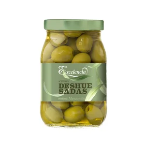 EXCELENCIA Aceitunas verdes manzanilla sin hueso 400 g.