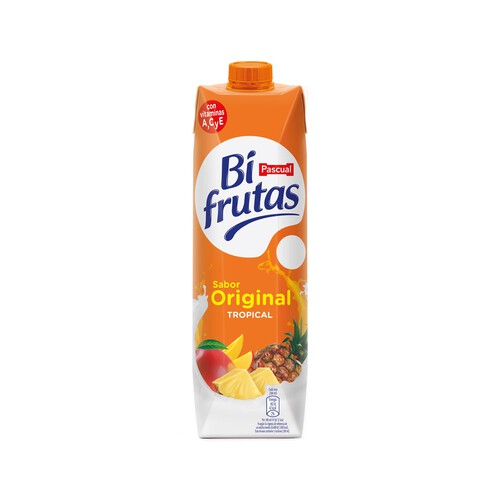 Leche con zumo de frutas tropicales BIFRUTAS de Pascual 1 l.