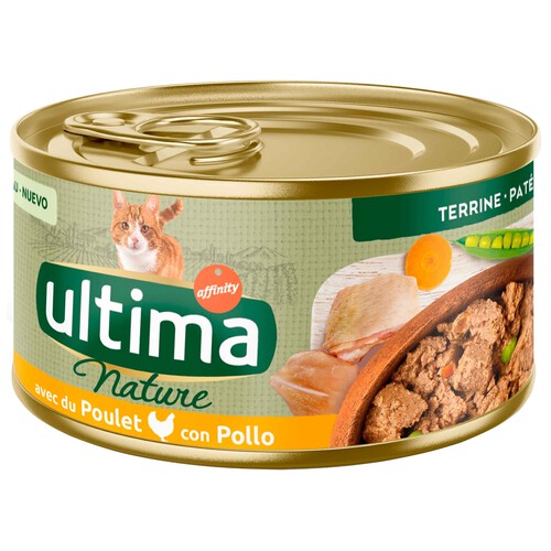 ULTIMA Latitas de comida para gato humeda de pollo 85 g.