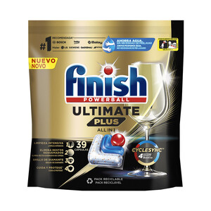 FINISH Ultimate plus Detergente lavavajillas a máquina 39 uds. 560 g.