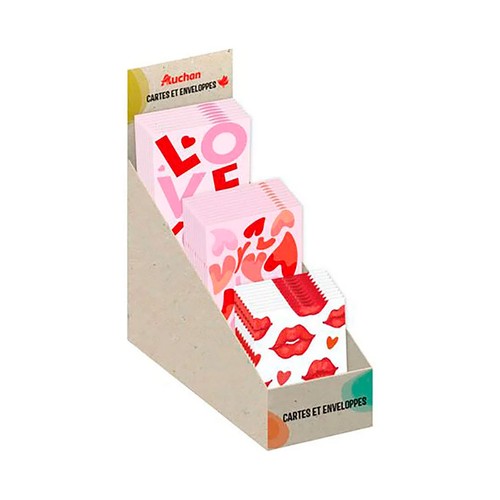 Tarjeta de felicitación y sobre 11.5x17cm-diseño clasico. AUCHAN