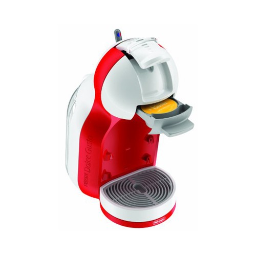 Cafetera de cápsulas DOLCE GUSTO Mini Me DeLonghi EDG305 blanca/roja, automática, presión 15 bares, depósito de 0.8l.