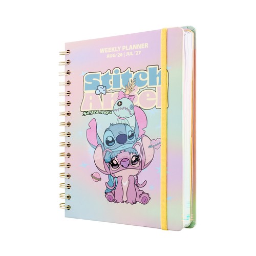 Agenda escolar 26/27 semana vista A5 12 meses Disney Stitch y Angel. GRUPO ERIK