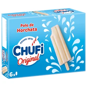 CHUFI Original Polos de sorbete de horchata 6 x 60 ml.