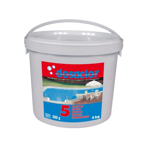 DOSACLOR - Cloro 5 Efectos Tabletas 250g - Envase 5Kg