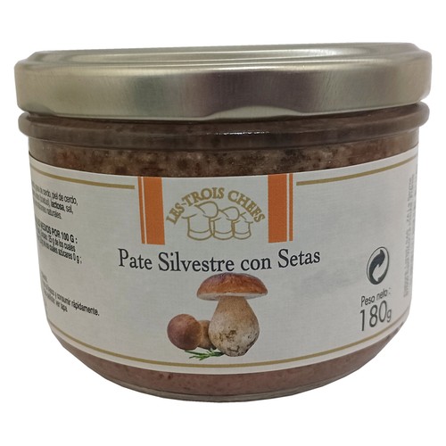 LES TROIS CHEFS Paté silvestre con setas 180 gr.