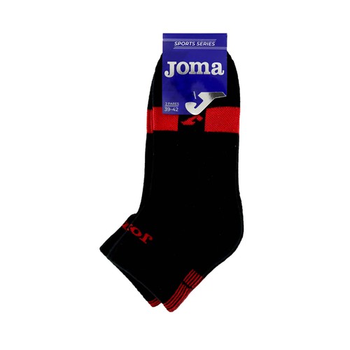 Lote de 2 pares de calcetines deportivos tobilleros para hombre JOMA, talla 39/42.