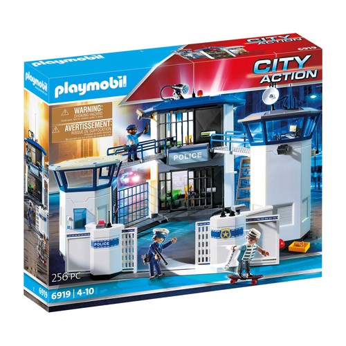 Playset Comisaría de Policía con Prisión PLAYMOBIL City Action 6919.