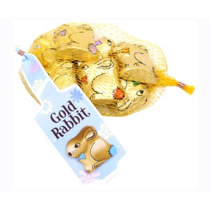 Imagen de GOLD REBBIT Red de conejos de pascua de chocolate 70 g.