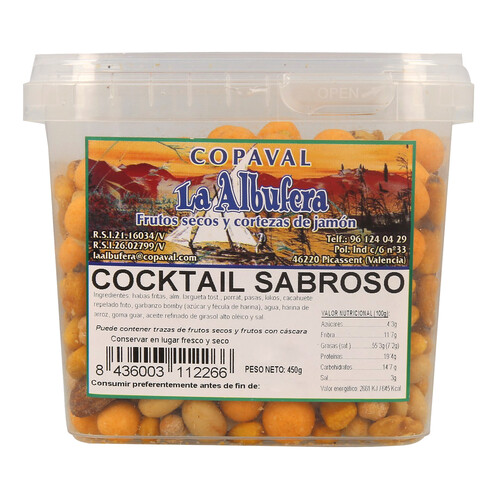 LA ALBUFERA Cocktail frutos secos, sabroso LA ALBUFERA 450 g. Alcampo