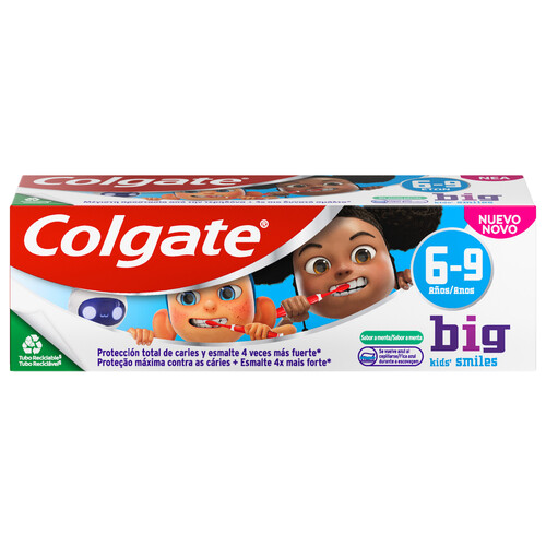 COLGATE Pasta de dientes infantil con protección anti caries, para niños de más de 6 años 50 ml.