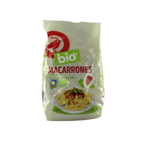 Macarrones ALCAMPO ECOLÓGICO 500 g.
