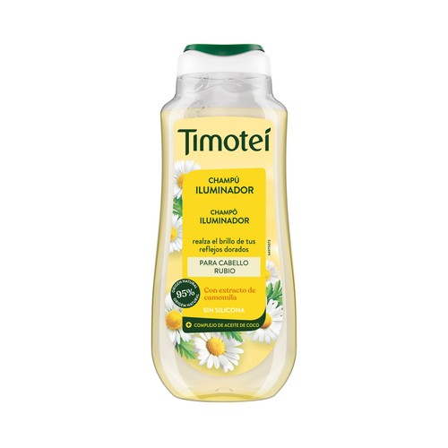 TIMOTEI Champú con camomila, para cabellos rubios y mechas , sin siliconas 300 ml.