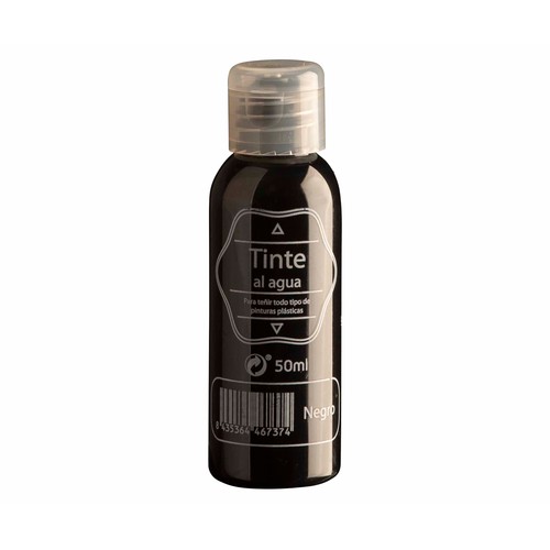 Tinte al agua negro CPP, 50ml.