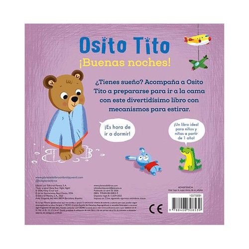 Osito tito buenas noches. Benji. TIMUN MAS INFANTIL