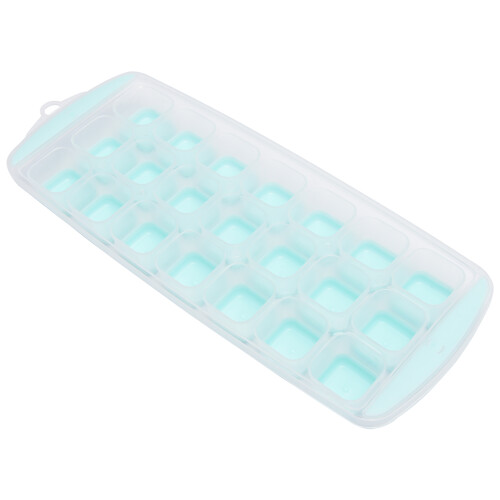 Cubitera de plástico para 21 hielos, color azul, ACTUEL.