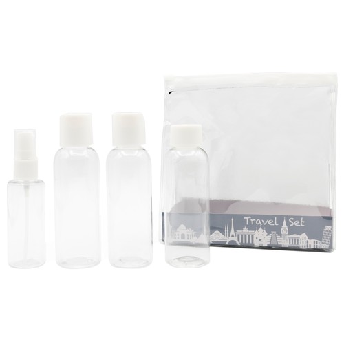BECASAN NATURE Set de viaje con 3 botellas de plástico de 100 ml y un pulverizador de 50 ml. BECASAN NATURE.