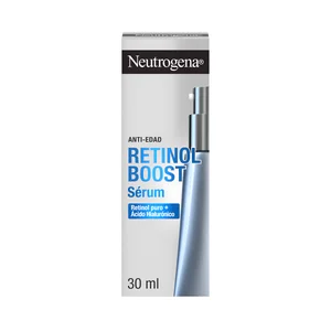 NEUTROGENA Retinol boost Sérum facial antiarrugas con retinol puro y ácido Hialurónico 30 ml.