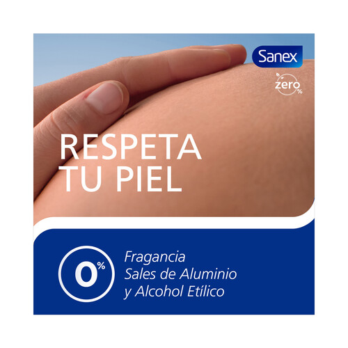 SANEX Desodorante roll on para mujer, con protección antitranspirante hasta 48h SANEX Zero % extra control 50 ml.