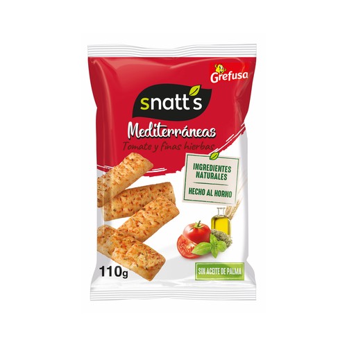 Mediterráneas de tomate y finas hierbas SNATT'S 110 g.