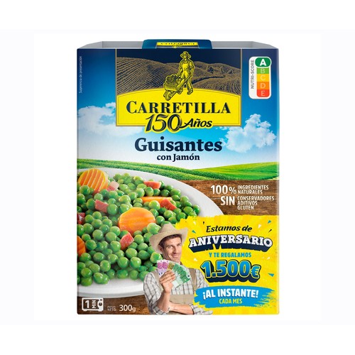 Guisantes con jamón CARRETILLA 300 g.