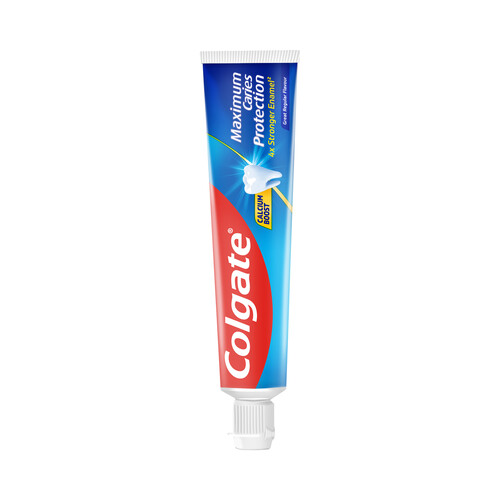 COLGATE Protección caries Pasta de dientes con flúor, calcio y protección contra las caries, sabor tradicional.