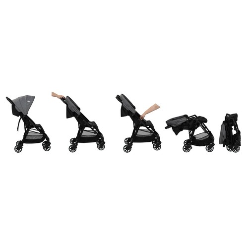 Silla de paseo para bebé hasta 22 kg, color negro, Teeny 3D BEBECONFORT.