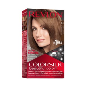 REVLON Colorsilk tono 54 Castaño claro dorado Coloración permanente sin amoniaco.