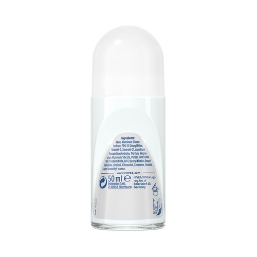 NIVEA Dry fresh Desodorante roll on para mujer con protección doble protección hasta 72 horas 50 ml.